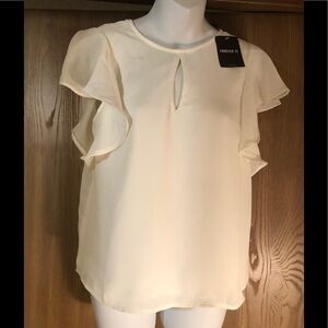 Forever 21 cream blouse size S​​​​​​​